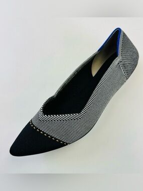 Rothys The Point slip on flats in Grey Mist Captoe color Size 8.5